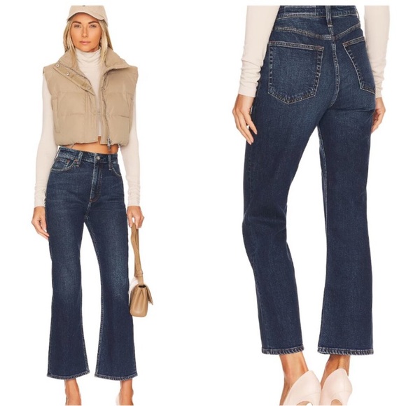 rag & bone Denim - rag & bone Casey high rise ankle flare Dark Blue jeans pants westerncore 28